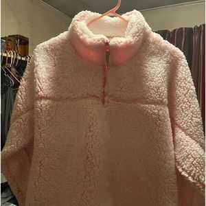 Cute pink fluffy pullover! So cute for Fall!